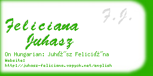 feliciana juhasz business card
